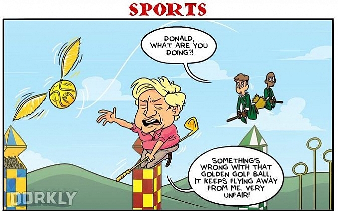 President Trump Illustrated As Harry Potter