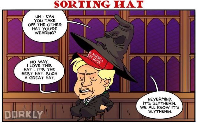 President Trump Illustrated As Harry Potter