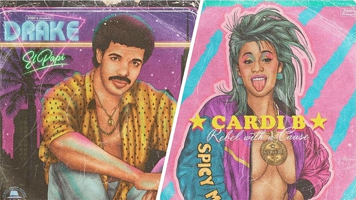 Your Favourite Celebrities Reimagined In Retro ’80s Album Covers By This Talented Artist