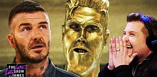 David Beckham Gets Pranked By James Corden In Epic Statue Prank