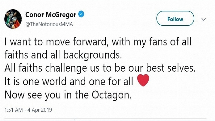 Conor McGregor Posts Cryptic Message Following His Racist Tweet Backlash Conor McGregor Posts Cryptic Message Following His Racist Tweet Backlash